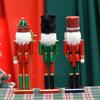 30cm Handcrafted Wooden Nutcracker, Festive Puppet Ornaments Collectible Figures, Ideal for Holiday Home Decor & Gift Giving