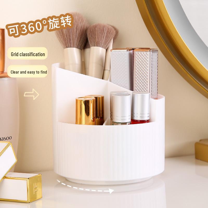 Tragbarer, rotierender Make-up-Pinselhalter: Großer Stauraum für Lippenstift, Augenbrauenstift, Lidschattenpinsel und Schreibwaren.