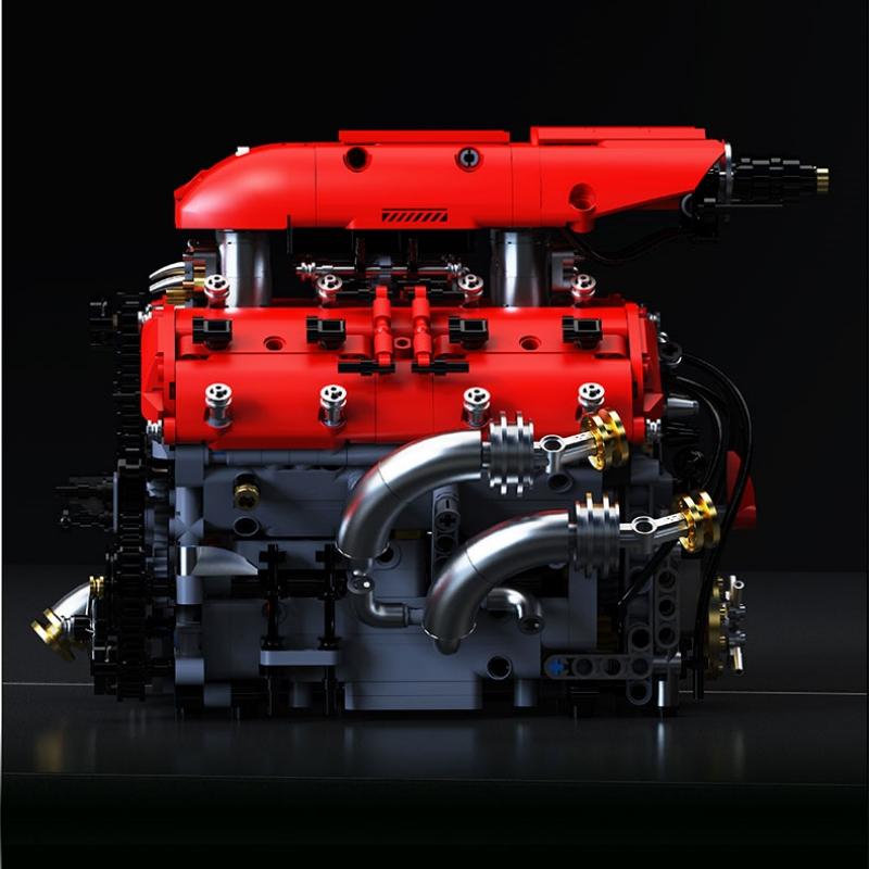Non-Toxic V8 Turbo Engine Model 1370Pcs Building Blocks Motorized Mechanical Creative Desktop Decor Gift For Adults Kids