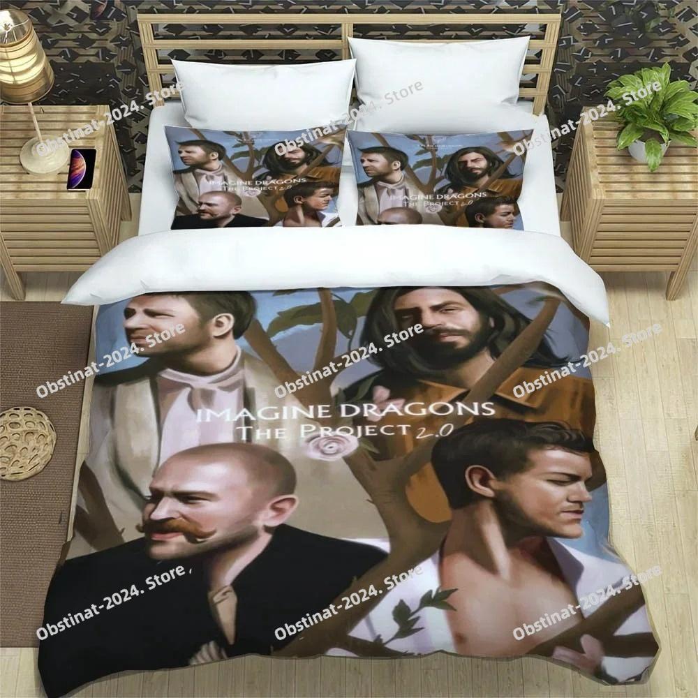 Zestawy pościeli Rock Band Imagine Dragons wykwintny zestaw pościeli poszwa na kołdrę zestaw kołdry pościel luksusowy prezent urodzinowy