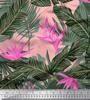 Soimoi Japan Crepe Satin Stoff Blomster & Blader Tropisk Stoff Prints etter meter 42 tommer