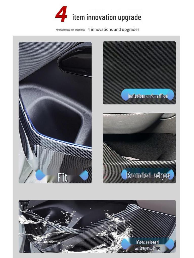 BMW X3 Door Anti-Kick Pad with Carbon Fiber Pattern - Interior Protection Sticker