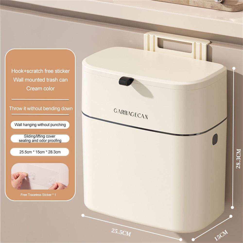 

Стильный подвесной мусорный бак для домашних туалетов - большая вместимость, квадратный дизайн, удобная крышка-ракушка для мусора