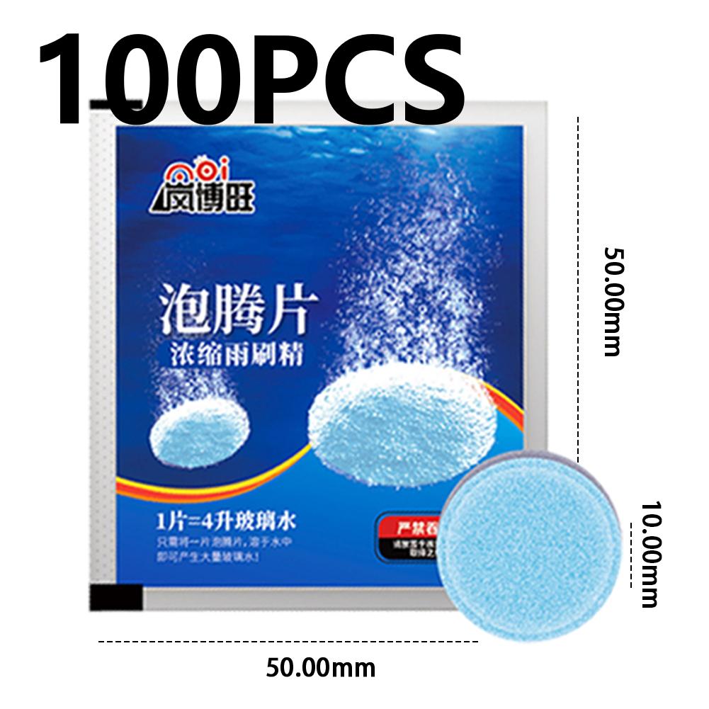 100PCS Auto Wiper Glass Solid Cleaning Car Windscreen Wiper Solid Cleaner Effervescent Tablets Windshield Window Glass Cleaner