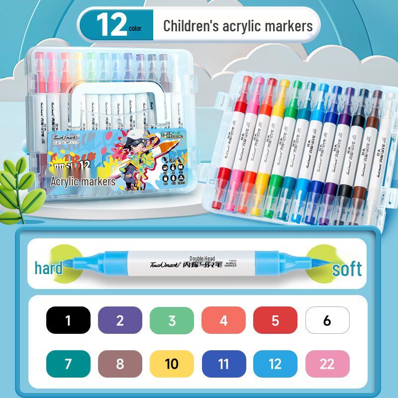Soft Tip Acrylic Marker Pen Set for Kids' Art - Stackable, 60 or 80 Colors