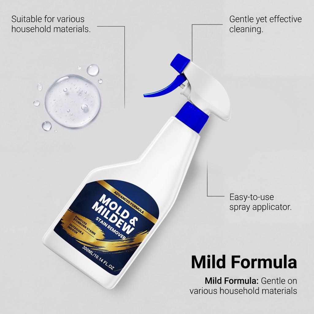 Spray Rimuovi Macchie di Muffa e Mildew Formula Avanzata per Uso Interno ed Esterno Rimuove le Macchie Ostinate Rapidamente Non Richiede Sfregamento 10 14 FL OZ