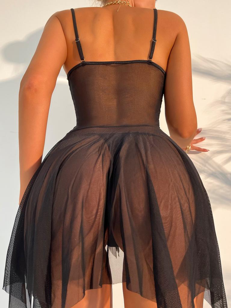 Sexy Lingerie Open Crotch Lace Sleepwear  Erotic Costumes Wedding Sexiest Nighties Women Babydolls Transparent Sex Dress