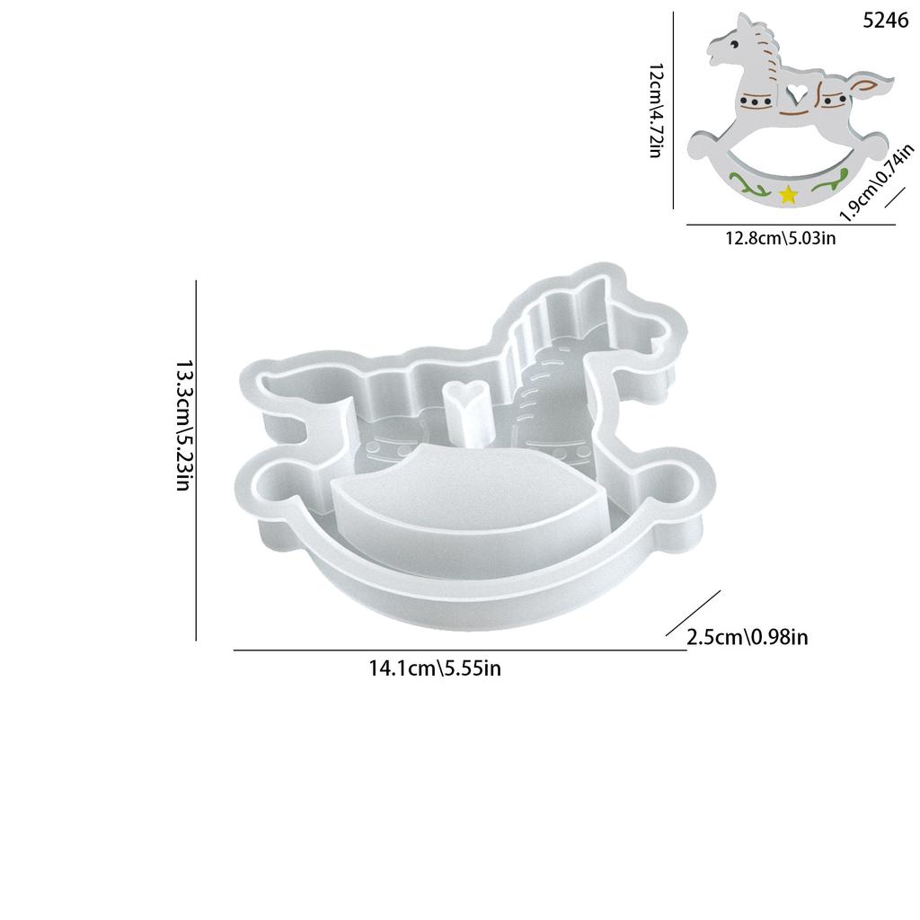 DIY Christmas Reindeer Trojan Horse Pentagram Christmas Tree Angel Boy Candle Ornament Aromatherapy Gypsum Resin Silicone Mold