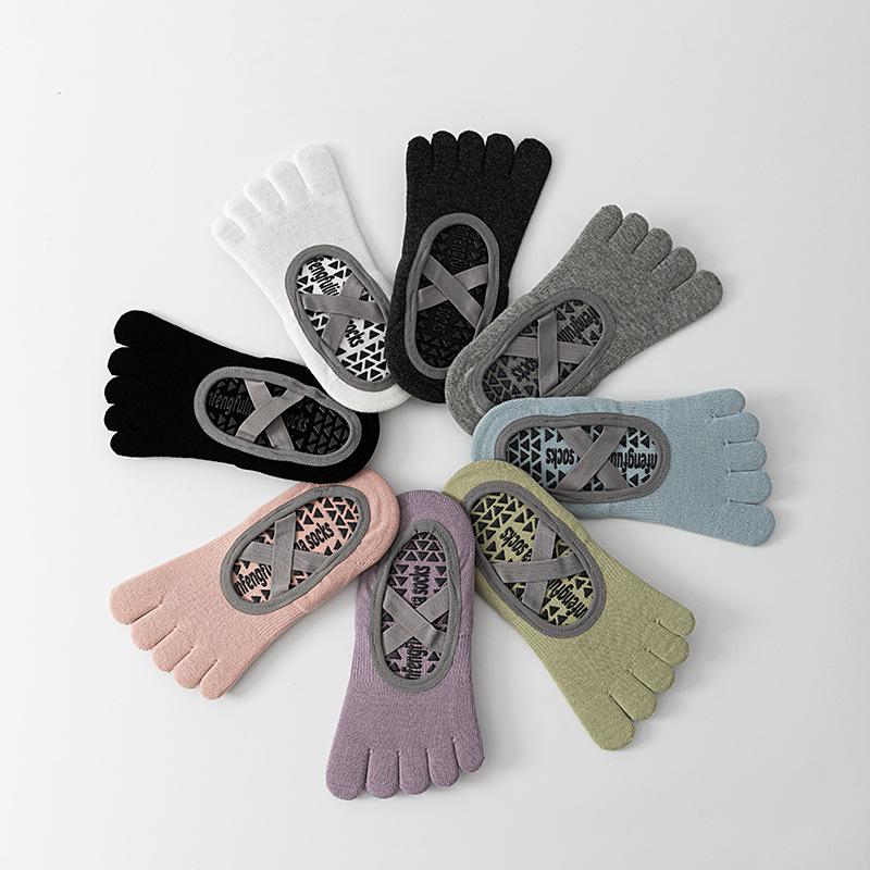 Non-Slip Women's Yoga Toe Socks - Lightweight Summer Pilates Socks for Beginners