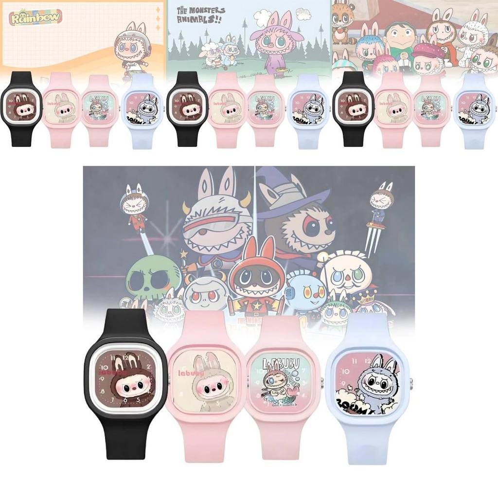 Ceas Trendy pentru Copii cu Desene Animate Bubble Mart, de Înaltă Calitate, Curea Moale din Silicon Jelly