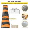 Rubber Speed Control Hump, Dual Channel, 2 Units, 72.8" Length, Supports Up to 22000 LBS, Dimensions 72.8 x 12.2 x 2.2, Suitable for Asphalt,