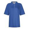 Women's Fashion Casual Lapel Short Sleeve Solid Color Shirt Women's Button Up Tops