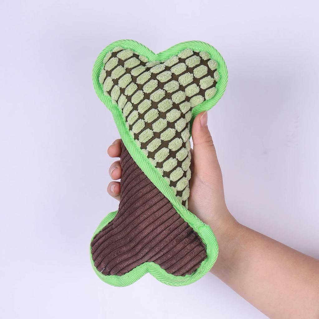 Corn Velvet Wrapped Bone Toy Plush Squeaky Bones Toys Suitable for Small Medium and Large Dogs Stuffed Toys Puppy Birthday Gifts