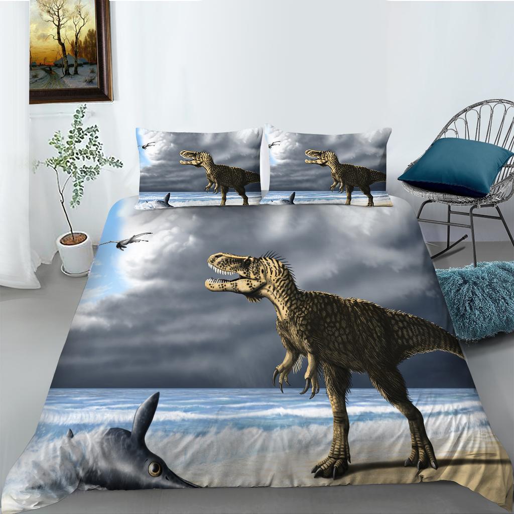 3D svět dinosaurů povlečení do ložnice povlak na přikrývku s dinosaury