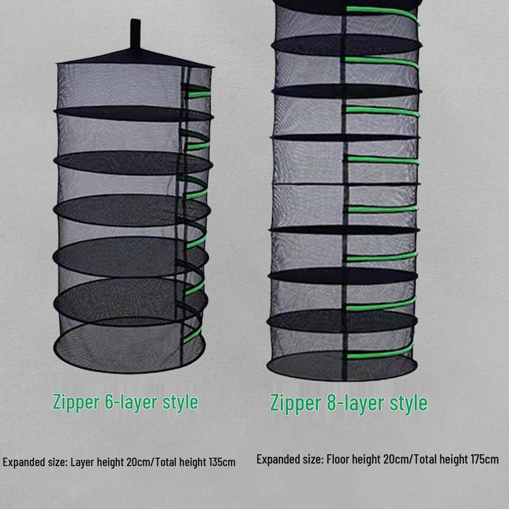 Foldable Multi-layer Herb Drying Rack and Net