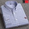 Men's 100% Cotton Oxford Long Sleeve Embroidered Casual Shirt