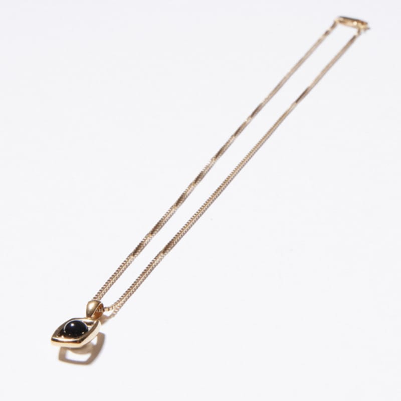 BONAFIDE JEWELRY Rechteckiges UFO Onyx Halskette (Gold)