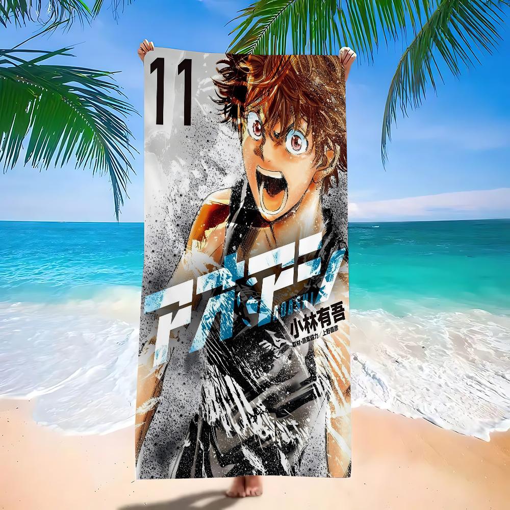 Ao Ashi Anime Bath Towel Microfiber Soft Water Absorbing Breathable For Girl Kids Decorative Cartoon Beach Towel
