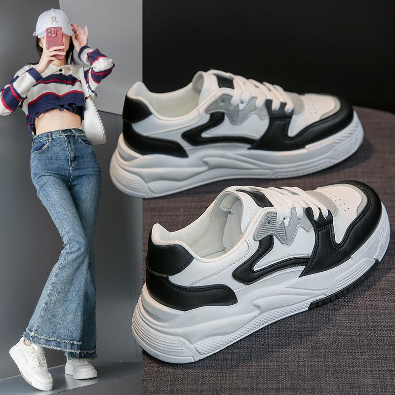 Dámské Boty INS Zvyšující Deskové Boty s tlustou podrážkou Korejské Boty Studentské Tide Boty Four Seasons 35-40