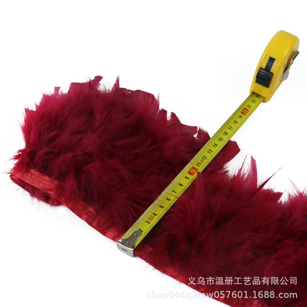 Turkey Feather Cloth Edge Diy Car Doll Decorative Material Fire Lace Dress Skirt 1M/Bag