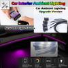 Rhyming Car Бездротове навколишнє освітлення LED Atmosphere Light RGB Neon Optical Fiber Strip Floor Foot Lamp APP Bluetooth