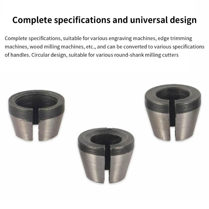 Multiple Size Compatible Router Collet Adapter Fit Various Engraving Tool and Bit for Flexible Woodworking Applications