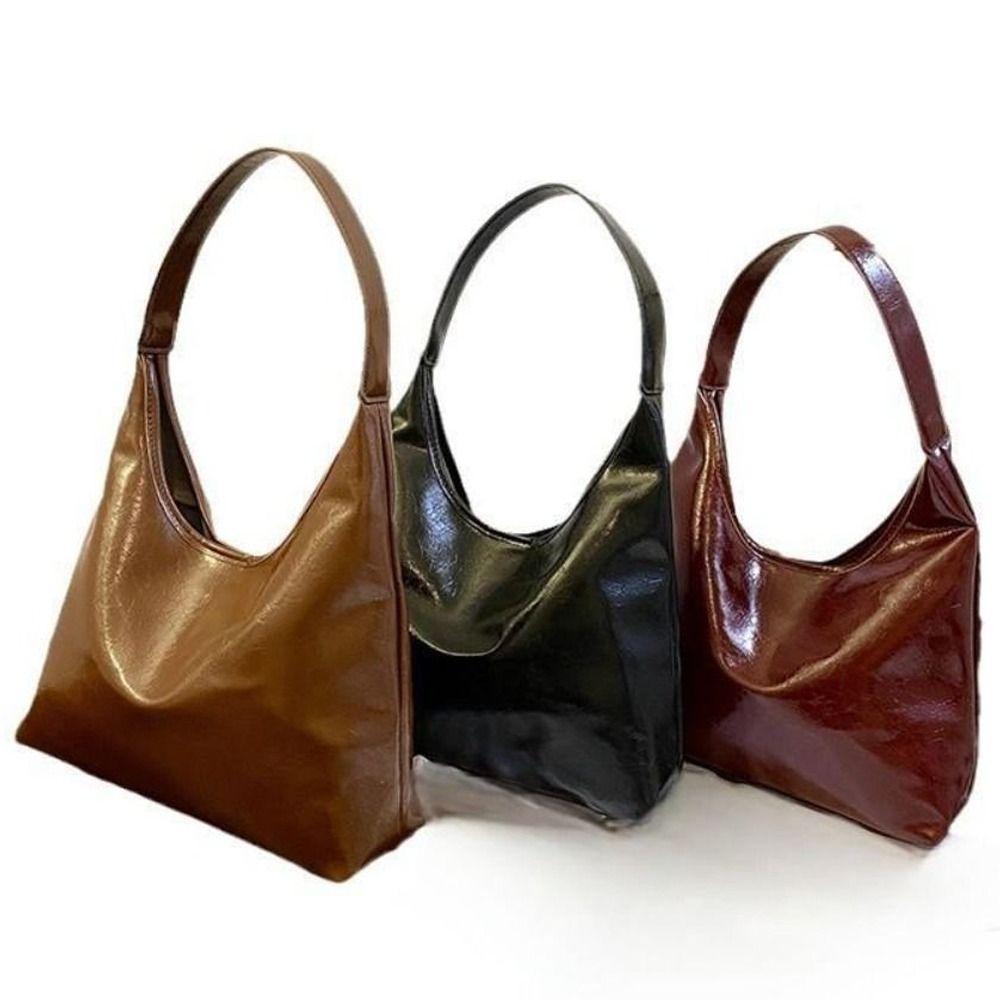 Wine Red Underarm Bag korean Style Tote Bag Trendy Hobo Bag  Outdoor