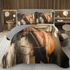 Wild Horse Bedspread Queen/Full Galloping Horse Pattern Quilted Bedding Set Farm Animal Coverlet Set Reversible Rustic Bed Cover
