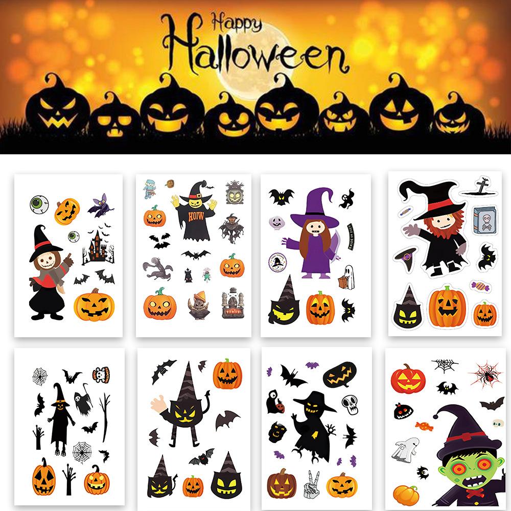 8 Halloween Party Guka Stickers DIY Handbook Small Card Mobile Case Can Decorate Holiday Gifts