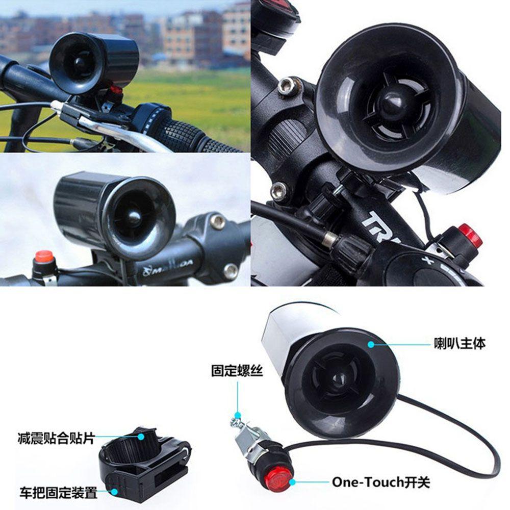 New Cycling Black 6Sounds Ultra-loud Speaker Siren Bike Alarm Bell Horn