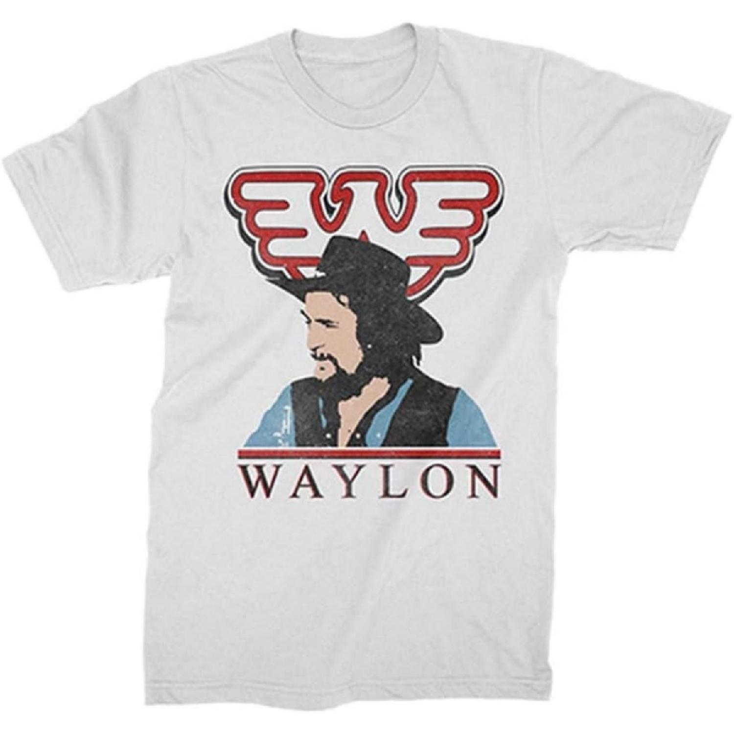 Waylon Jennings Men s Colorized T-Shirt White S