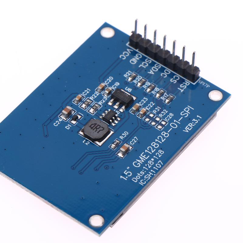 1.5 Inch 1.5" 128X128 Oled Screen Display Module 4Pin 7Pin Sh1107 Driver Iic 4 Pins White For Raspberry Pi For Stm32