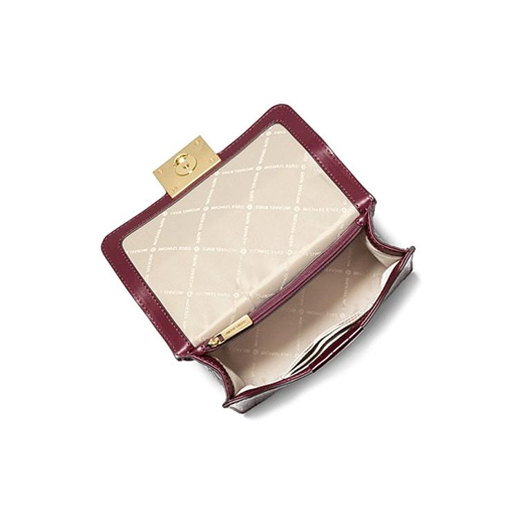 New MICHAEL KORS Sonia Artificial Leather Shoulder Bag Crossbody Bag Small Size Women's Berry Purple 35F1G6SS1E-MERLOT