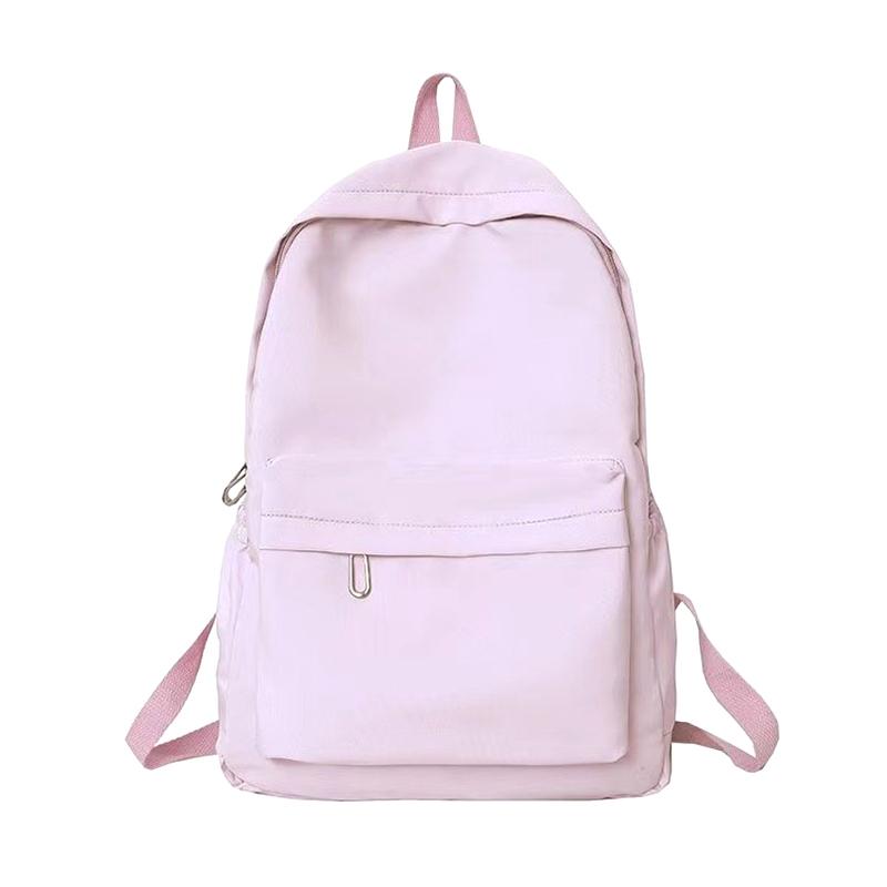 

Женский школьный рюкзак водонепроницаемый большой вместимости школьный рюкзак с гладкой молнией однотонный для девочки-подростка повседневный рюкзак сумка студенческая принадлежность розовый