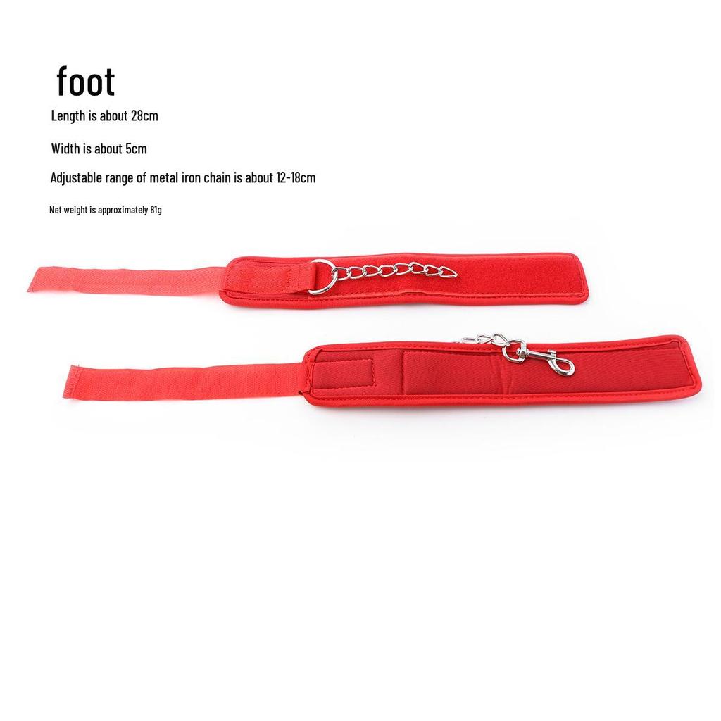 Adjustable Nylon Love Shackles: Handcuffs & Foot Cuffs for Stage and Play.