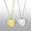 Women's Openable Round Heart-Shaped Pattern Photo Frame Photo Box Pendant Necklace