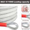 3/4/5M Car Tow Rope Set 10T/5T Tow Strap Off Road Towing Rope Heavy Duty Emergencies Equipment Tow Rope With Hooks For Truck ATV