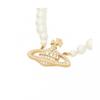 Vivienne WeStwood One Row Pearl Bath Relief Women S Choker Necklace 63010106 02r202