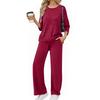 Women's Casual Fashion Comfortable Tops And Pants Home Pajamas Set