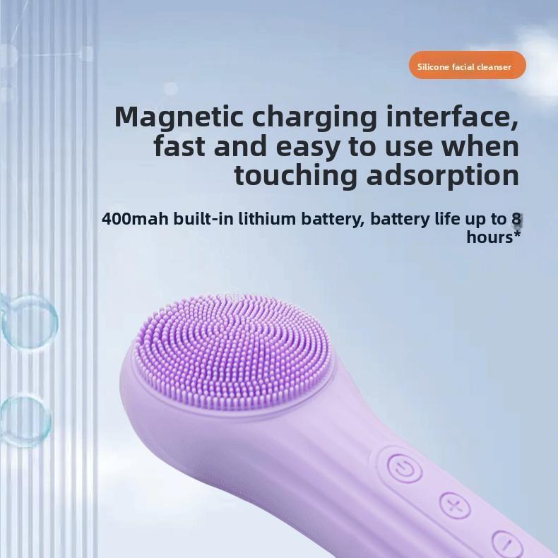 Elektrisk Rengörare Vattentät Silikon Ansiktsborste Meter Varm Kompress Porrengörare Uppladdningsbar Rengörare