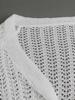 Europäisch-amerikanischer Strandstil Dünner Strick-Cardigan-Pullover mit Aushöhlungsdesign - Langärmlig