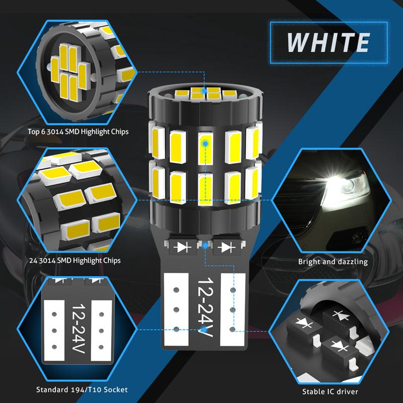 10pcs T10 W5W Car Led Canbus Light Bulbs For Kia Rio 3 4 Sportage R Ceed K2 K5 KX5 K3 Interior Reading Parking Lights No Error