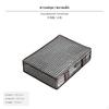 Boîte de rangement sous le lit à 2 compartiments, Bac pliable plat de grande taille, Tissu non tissé, résistant à l'eau,