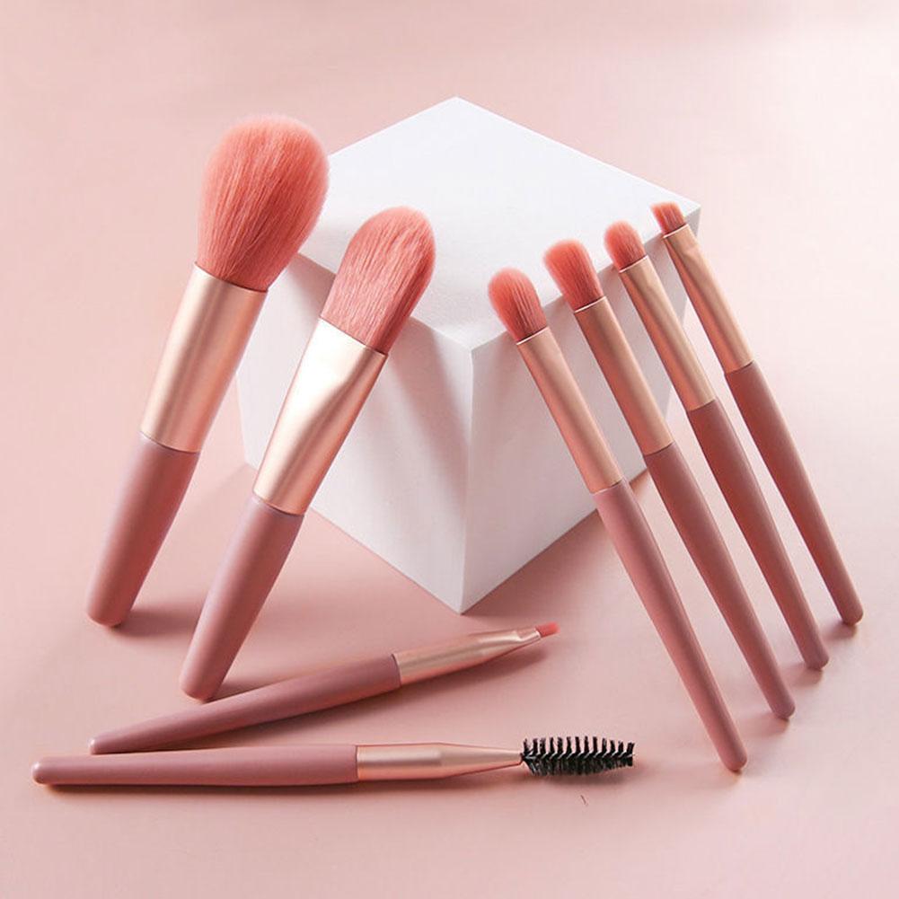 8Pcs Portable Makeup Brush Set Soft Makeup Concealer Brush Blush Loose Powder Brush Eye Shadow Foundation Brush Beauty Tools
