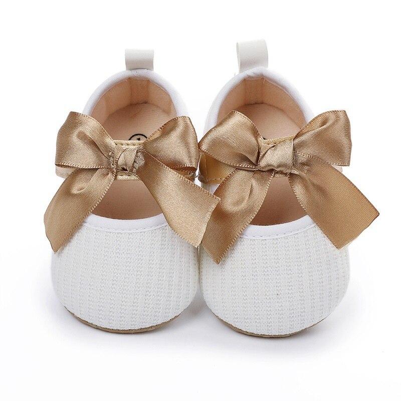Fashion Baby Girl Bow First Walker Soft Soles Lovely Toddler Anti-Slip Princess Shoes