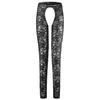 Sissy Lingerie See Through Floral Lace Open Crotch Long Pants Men Low Rise Bottoms Lounge Tight Stretchy Trousers Sleepwear