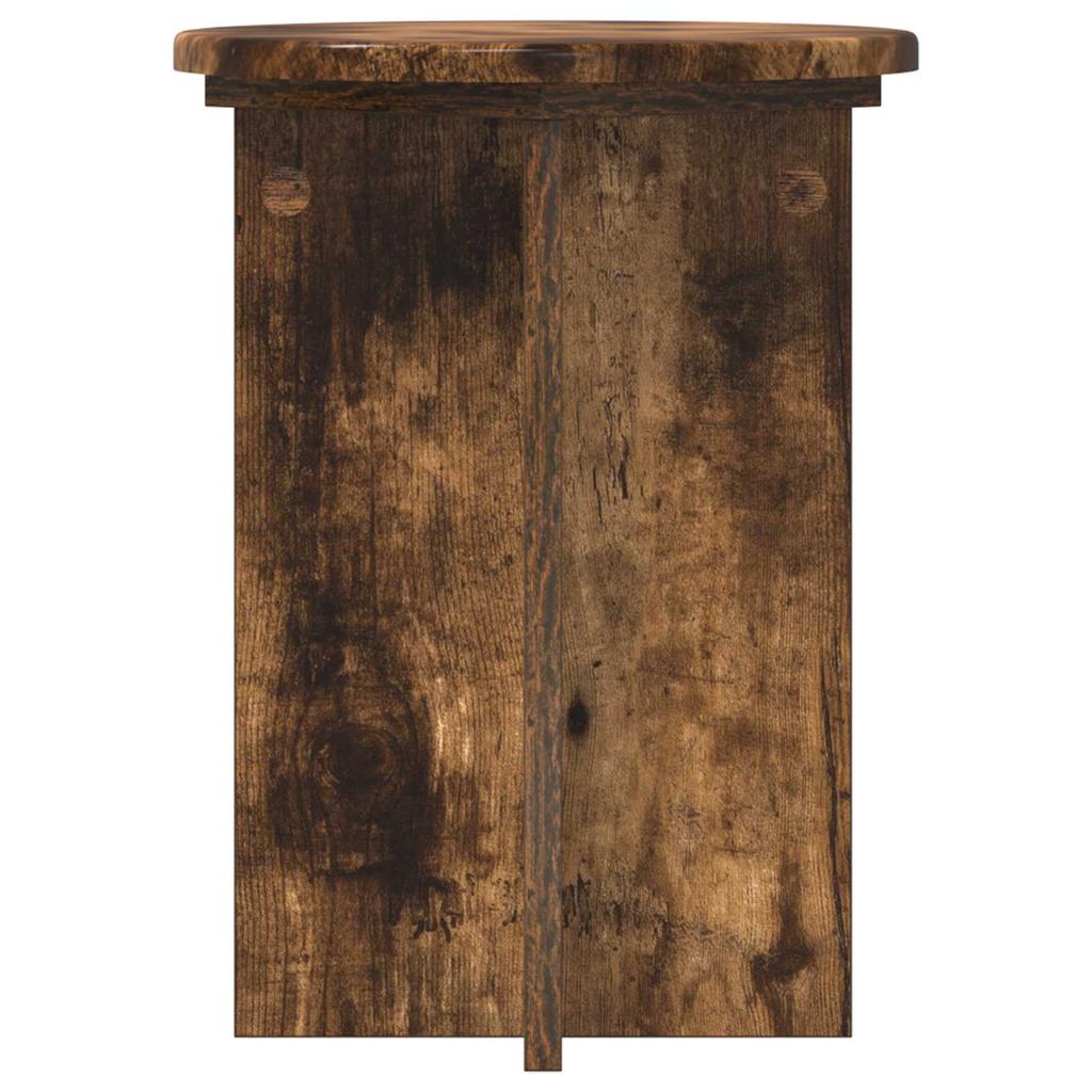 Plant Stand 2 pcs Smoked Oak Ø29.5 x 40 cm