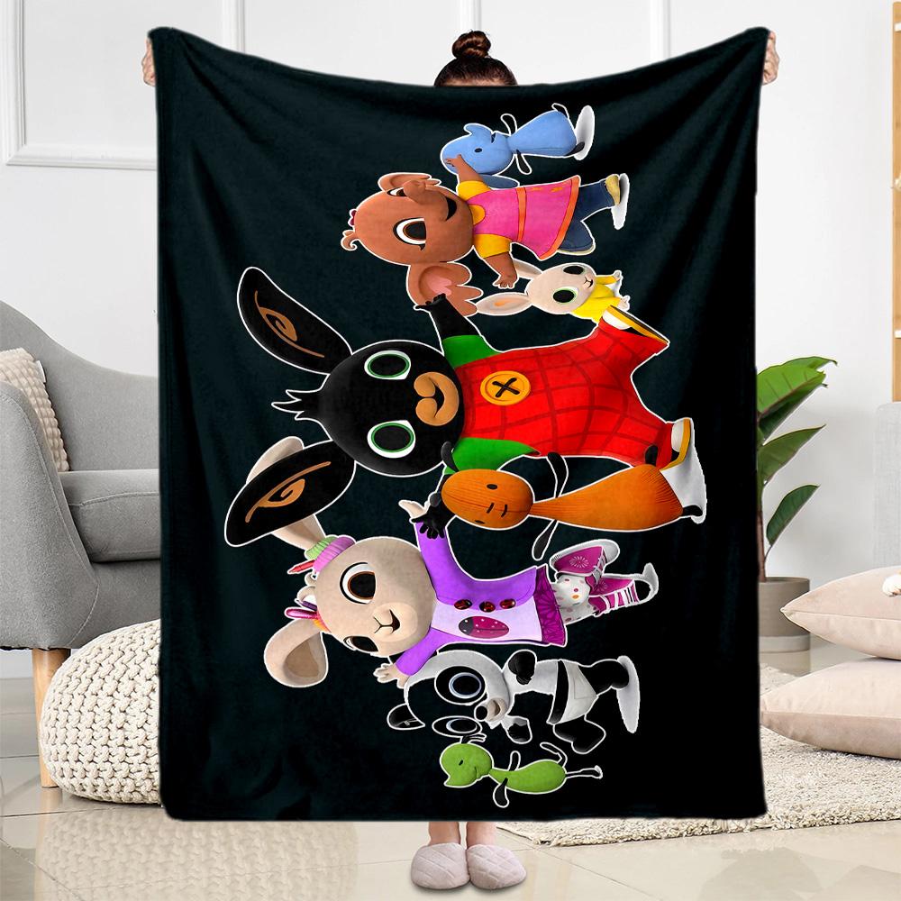 Bing's Birthday Celebration Blanket Ultra-Soft Perfect for Picnics Couch Office Chair for All Seasons Modern Unique Gift for Family and Friends Campin