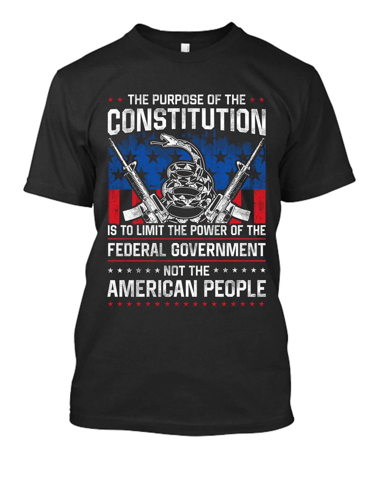 The Purpose Of The Construction New Mens Shirt American People 2nd Amendment Tee XXXXL