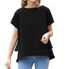 Short Back Loose Solid Natural J-Scott Women's Spring/Summer Top, Sleeve, Ruffle, Casual, Feminine, Versatile, Fit, Color, Flattering, Coordination,